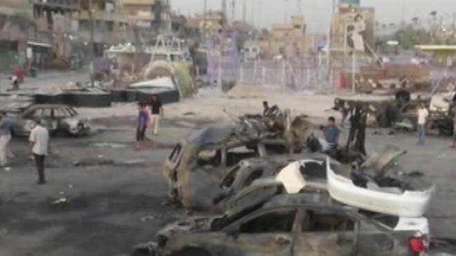 ده تن در نتیجه دو حمله انتحاری در بغداد کشته شدند