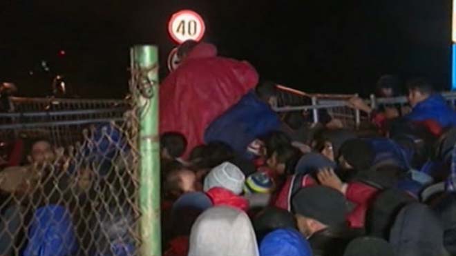 هجوم هزاران مهاجر در مرز سلوانیا و اتریش هرج و مرج ایجاد کرده است