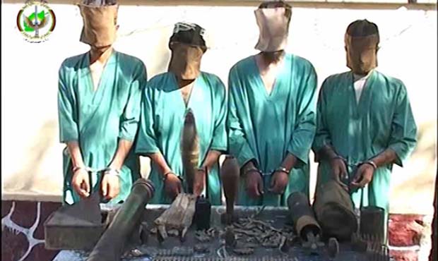 یک گروه هفت نفری شبکه تروریستی حقانی در کندز بازداشت شد
