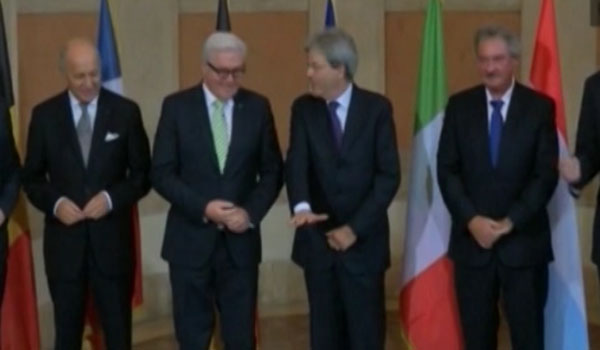 دیدار وزیران خارجه شش کشور بنیانگذار اتحادیه اروپا در شهر روم