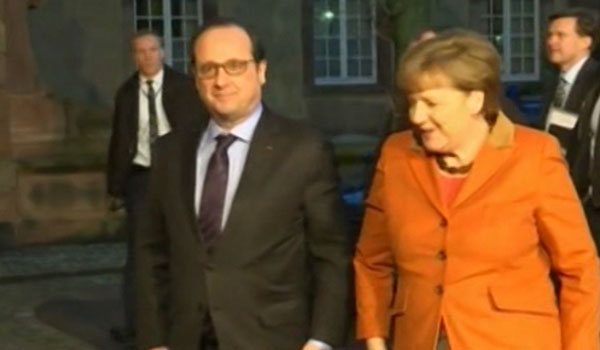 دیدار صدر اعظم آلمان و رییس جمهور فرانسه برای حل بحران پناهجویان