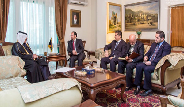 دیدار وزیر امورخارجه کشور با سفیر جدید غیر مقیم قطر برای افغانستان