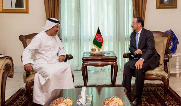تاکید وزیر امور خارجه کشور بر تقویت روابط میان افغانستان و امارات متحده عربی
