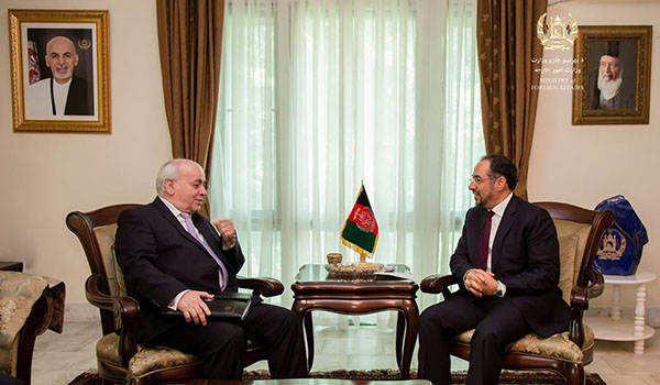 دیدار وزیر امور خارجه کشور با سفیر تاجیکستان مقیم کابل
