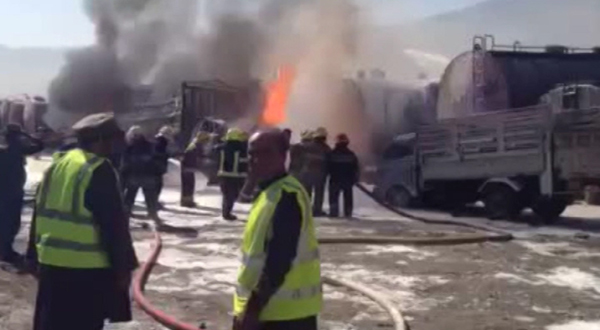 آتش سوزی دریک سرای تیل در ولسوالی پغمان کابل یک تن را زخمی کرد