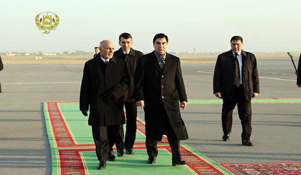 رهبران افغانستان و ترکمنستان خط آهن اتامراد- آقینه را افتتاح کردند