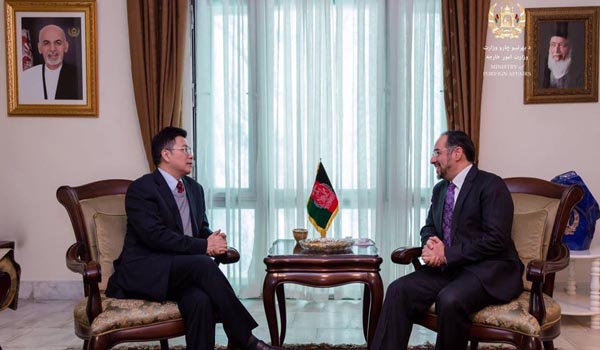 دیدار وزیر امور خارجه کشور با فرستاده خاص چین برای افغانستان