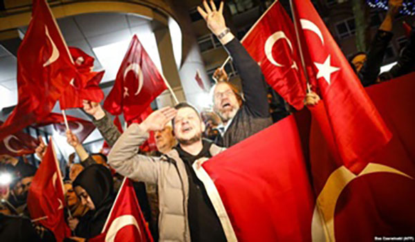 درگیری حامیان اردوغان و مخالفانش در بروکسل