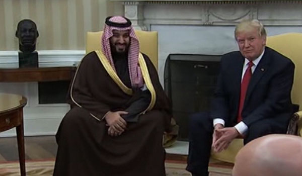 دونالد ترامپ با پسر شاه عربستان سعودی در کاخ سفید دیدار کرد