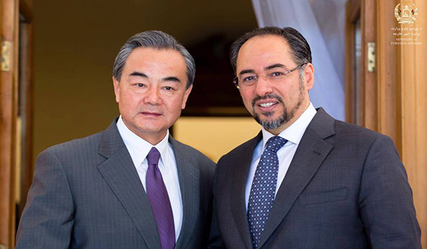 دیدار وزیر خارجه چین با وزیر خارجه در کابل