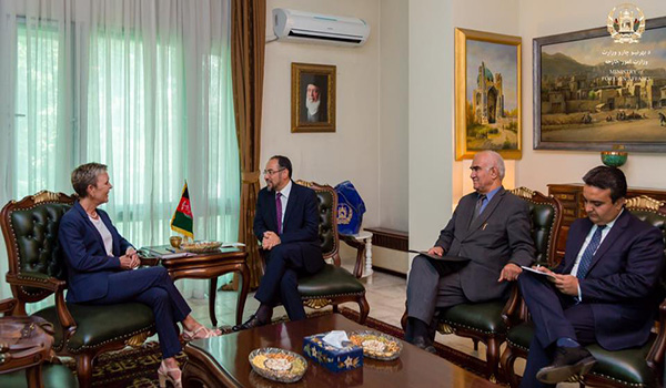 دیدار تودیعی صلاح الدین ربانی وزیر امور خارجه کشور با سفیر جمهوری فنلند