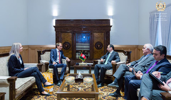 دیدار تودیعی وزیر امور خارجه کشور با سفیر سویدن مقیم کابل