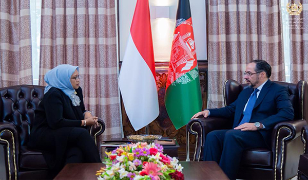 وزیر امور خارجه کشور با وزیر امور خارجه اندونیزیا در کابل دیدار کرد