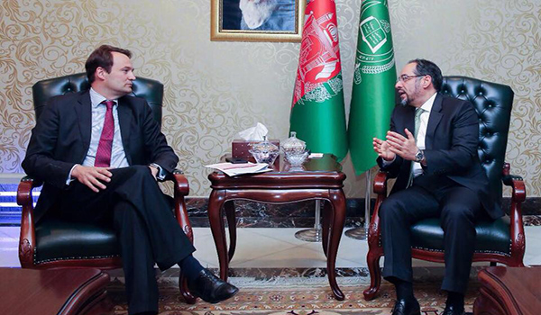 دیدار صلاح الدین ربانی وزیر امور خارجه کشور با سفیر هالند مقیم کابل