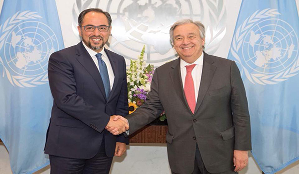ملاقات وزیر امور خارجه افغانستان با دبیرکل سازمان ملل در نیویارک