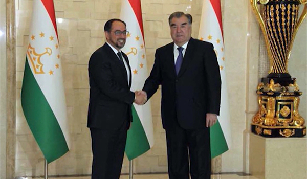 دیدار صلاح الدین ربانی وزیر امور خارجه کشور با رییس جمهوری تاجیکستان