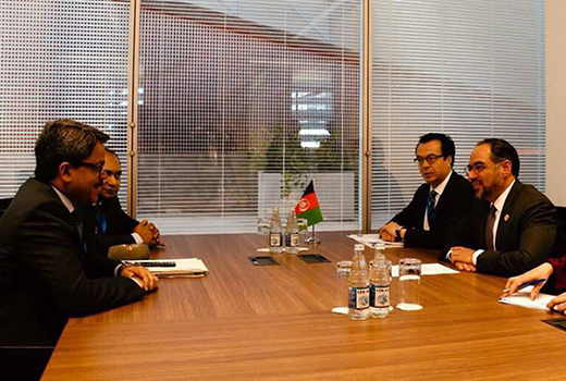 ملاقات وزیر امور خارجه جمهوری اسلامی افغانستان با وزیر دولت در امور خارجه بنگله دیش