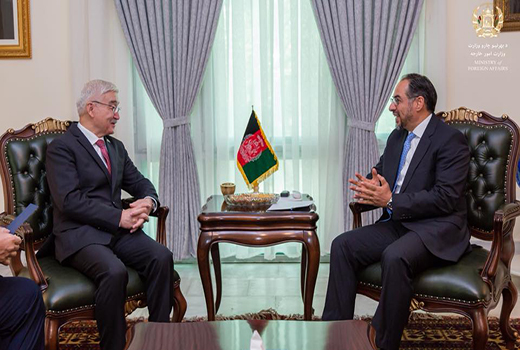 دیدار تودیعی وزیر امور خارجه کشور با سفیر قزاقستان مقیم کابل