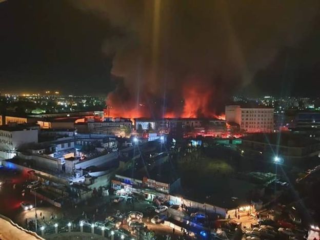 آتش ‌سوزی در کابل ده‌ها میلیون دلار به صاحبان دکان ها ضرر رسانده است