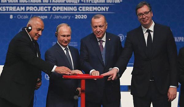 پوتین و اردوغان خط لوله انتقال گاز روسیه به اروپا را افتتاح کردند
