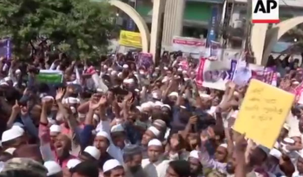 اعتراض هزاران تن در بنگلادش به خشونت علیه مسلمانان در هند