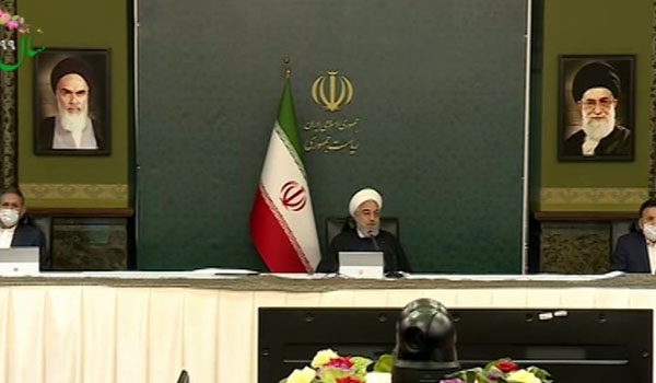 روحانی: کرونا در ایران سیر نزولی یافته است