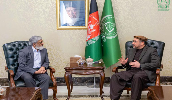 دیدار رییس جمعیت اسلامی افغانستان با سفیر پاکستان در کابل