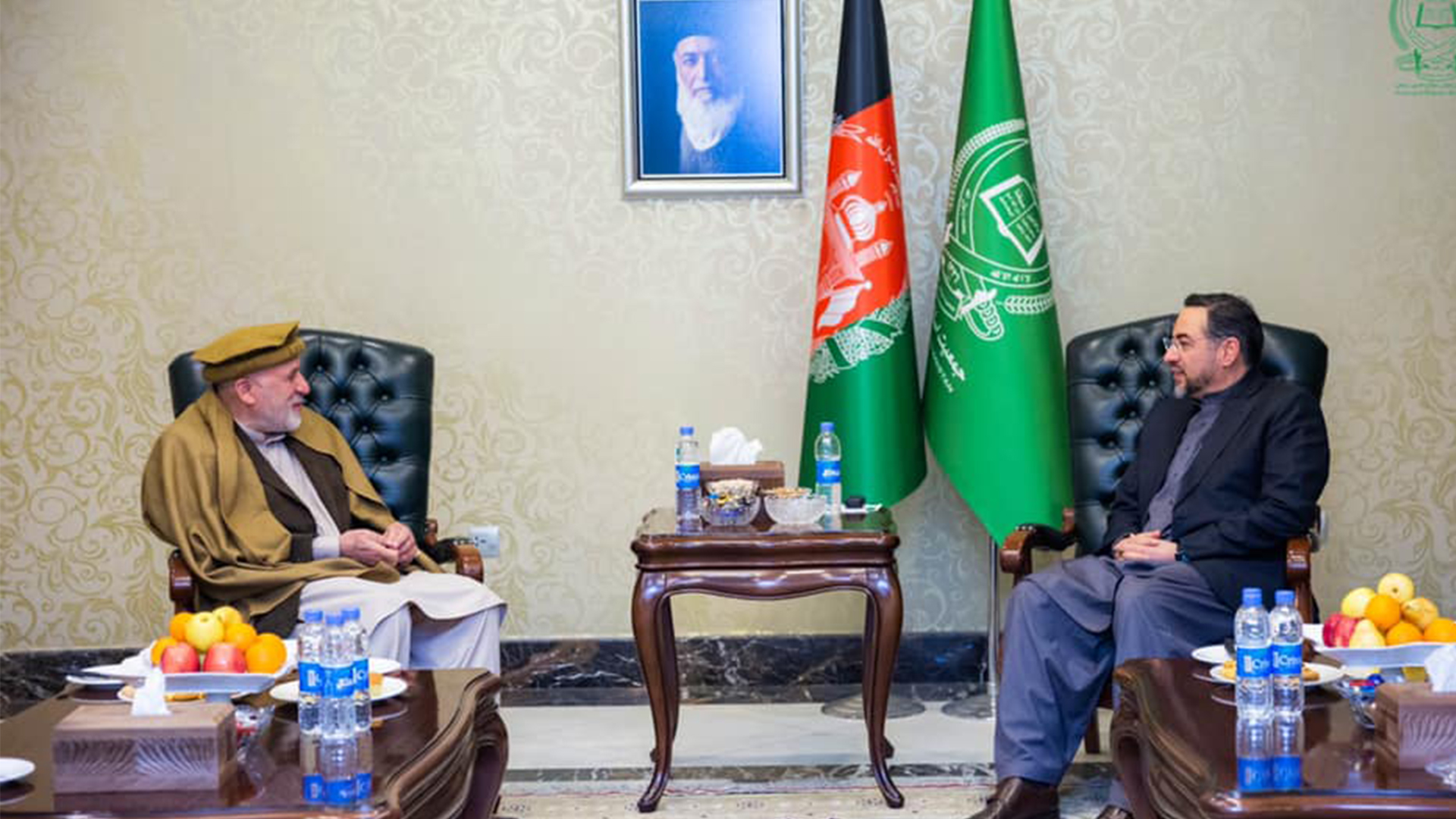 دیدار رییس جمعیت اسلامی افغانستان با وزیر پیشین امور داخله