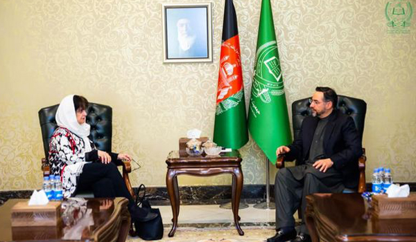 دیدار رییس جمعیت اسلامی افغانستان با فرستاده ویژه سازمان ملل برای افغانستان