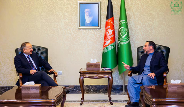 دیدار رییس جمعیت اسلامی افغانستان با سفیر هند