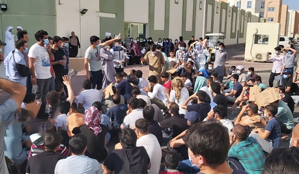 اعتراض شهروندان افغانستان در کمپ ابوظبی