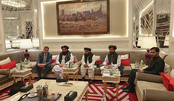 دیدار مقتی با سفیر آلمان برای افغانستان در دوحه