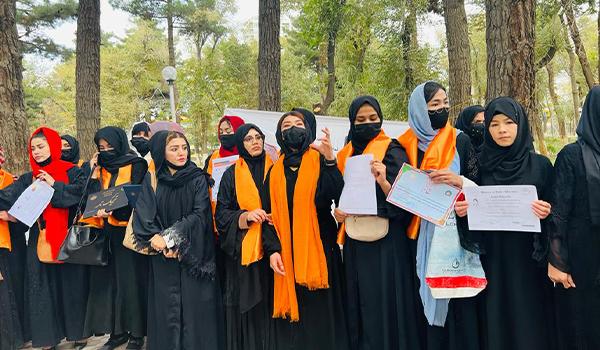 برگزاری گردهمایی اعتراضی زنان در کابل