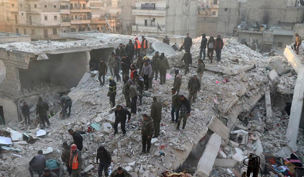 جان باختن بیش از ۱۰۰۰ تن در پی زمین‌لرزه در ترکیه و سوریه