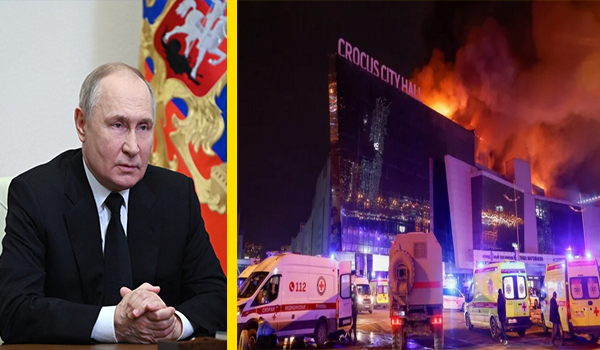 افزایش آمار قربانیان حمله بر مسکو؛ پویتن، عاملان این رویداد مجازات خواهند شد