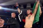 پیروزی احمد سهیل حسن‌زاده ورزشکار مبارزات آزاد افغانستان در برابر حریف گرجستانی خود